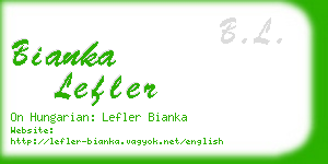 bianka lefler business card